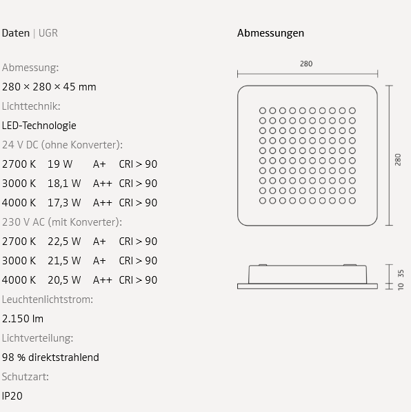 Modul Q 100 Deckenaufbauleuchte – Bild 5
