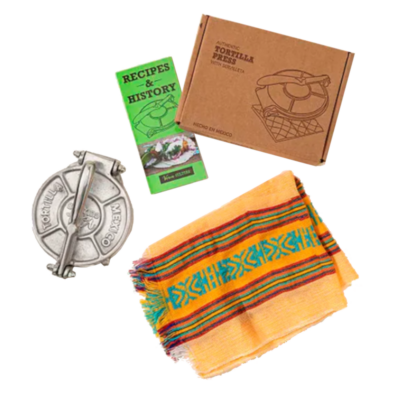 Authentische Tortilla Presse, (Geschenkset)